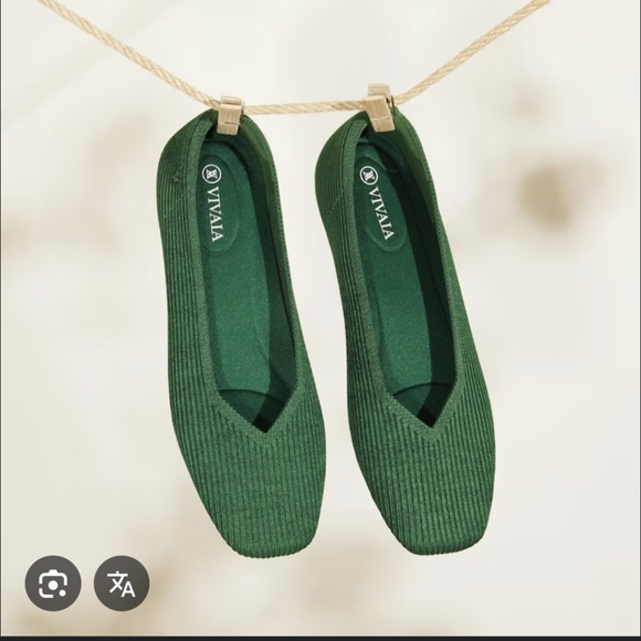 Vivaia Green Square-Toe Flats - Picture 2 of 5